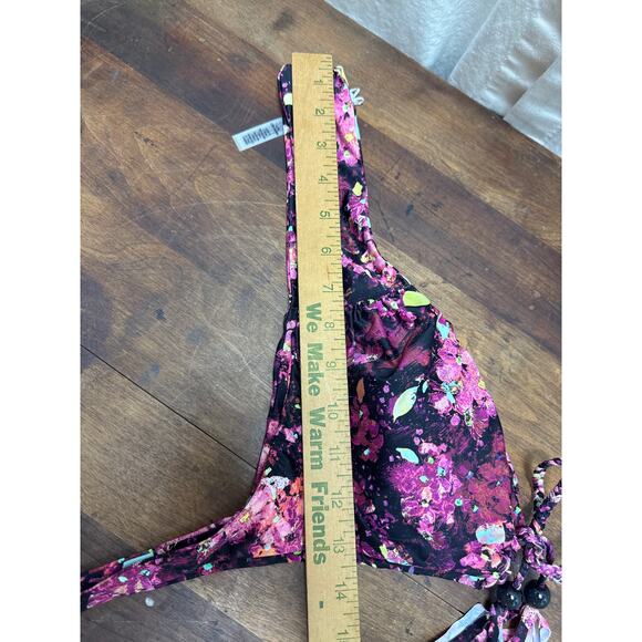 Victoria's Secret Tasseled Halter Cinched Bottom Bikini Set Size Large Abstract - Picture 11 of 12